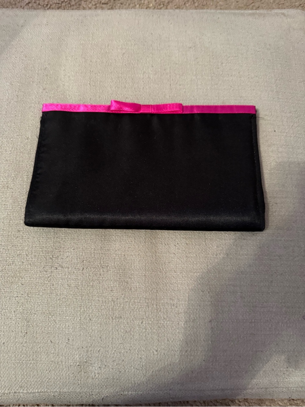 Black Clutch with Hot Pink Trim